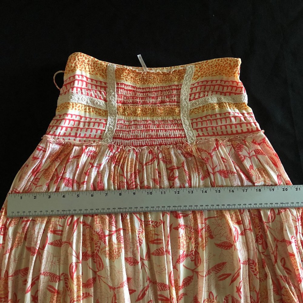 Rare Free People Squared Off Convertible Printed Maxi Skirt & Dress Sz S - Picture 12 of 16